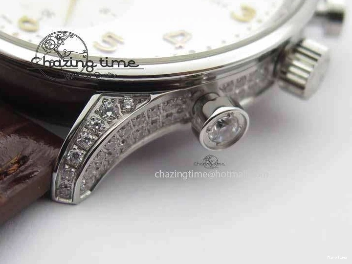MIROTIME 0507 Portuguese IW3714 Diam ZF V2 1:1 Best Edition White Dial RG Numbers On Brown Leather Strap A79350 (Slim Movement) Fashionable 7246